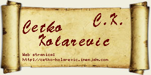 Ćetko Kolarević vizit kartica
